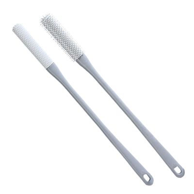 Silicone Toe Brush & Foot Scrubber with Long Handle
