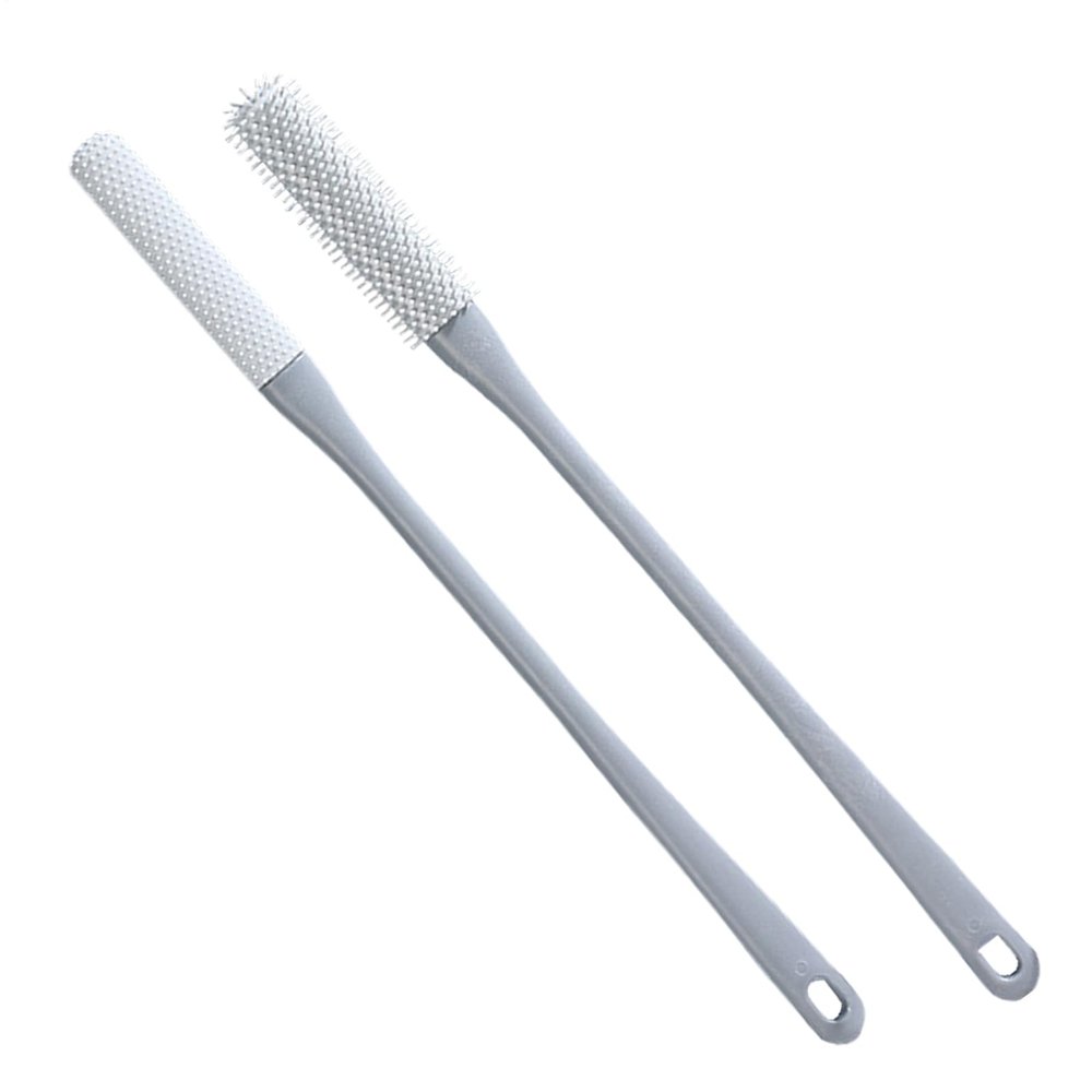 Silicone Toe Brush & Foot Scrubber with Long Handle