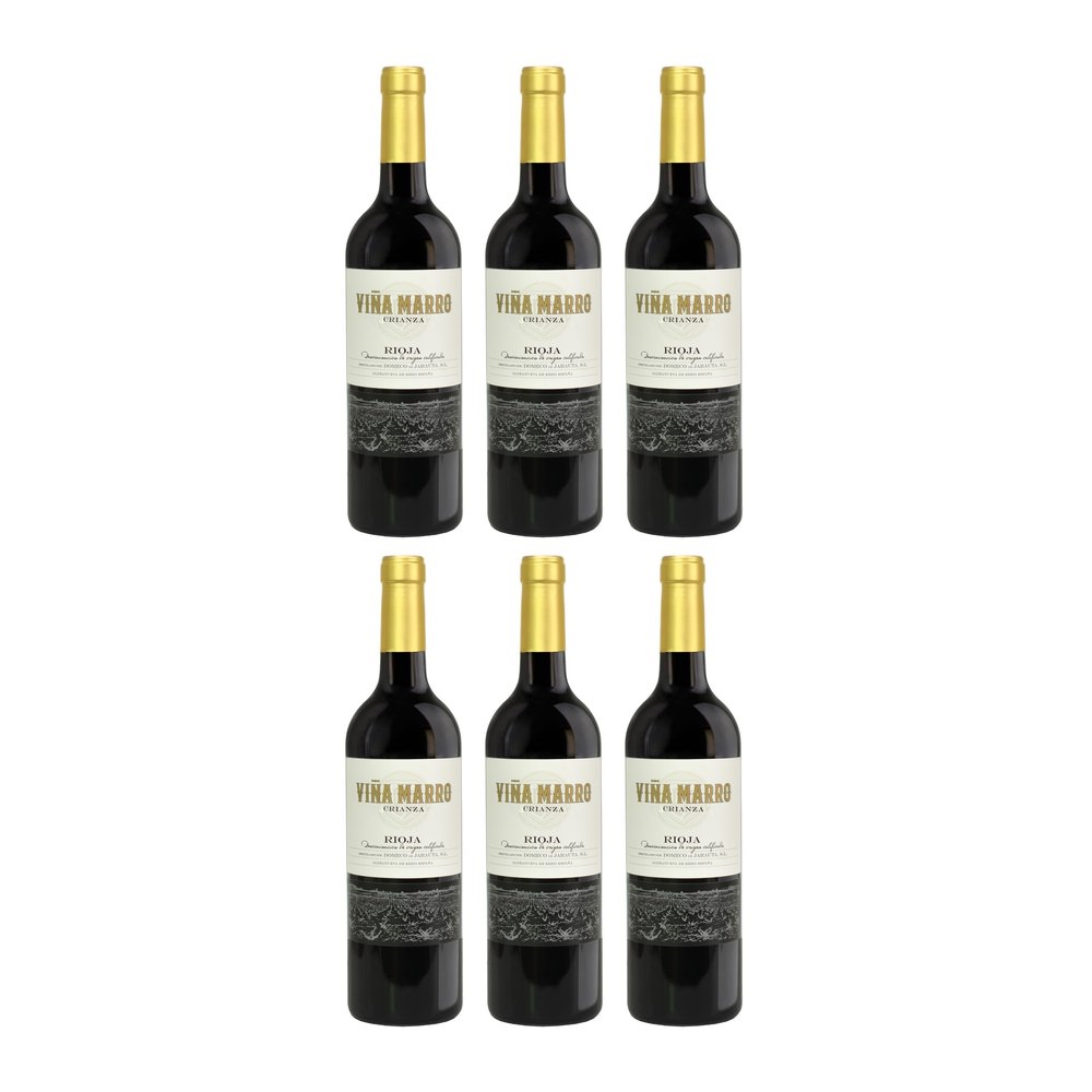 Domeco de Jarauta Via Marro Crianza Rioja DOCa Dry Red Wine, Spain, incl. FineWert eBook (6 x 0.75 L)