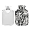 Geometric Number Hot Water Bottle with Soft Cover view 2