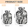 Geometric Number Hot Water Bottle with Soft Cover view 3