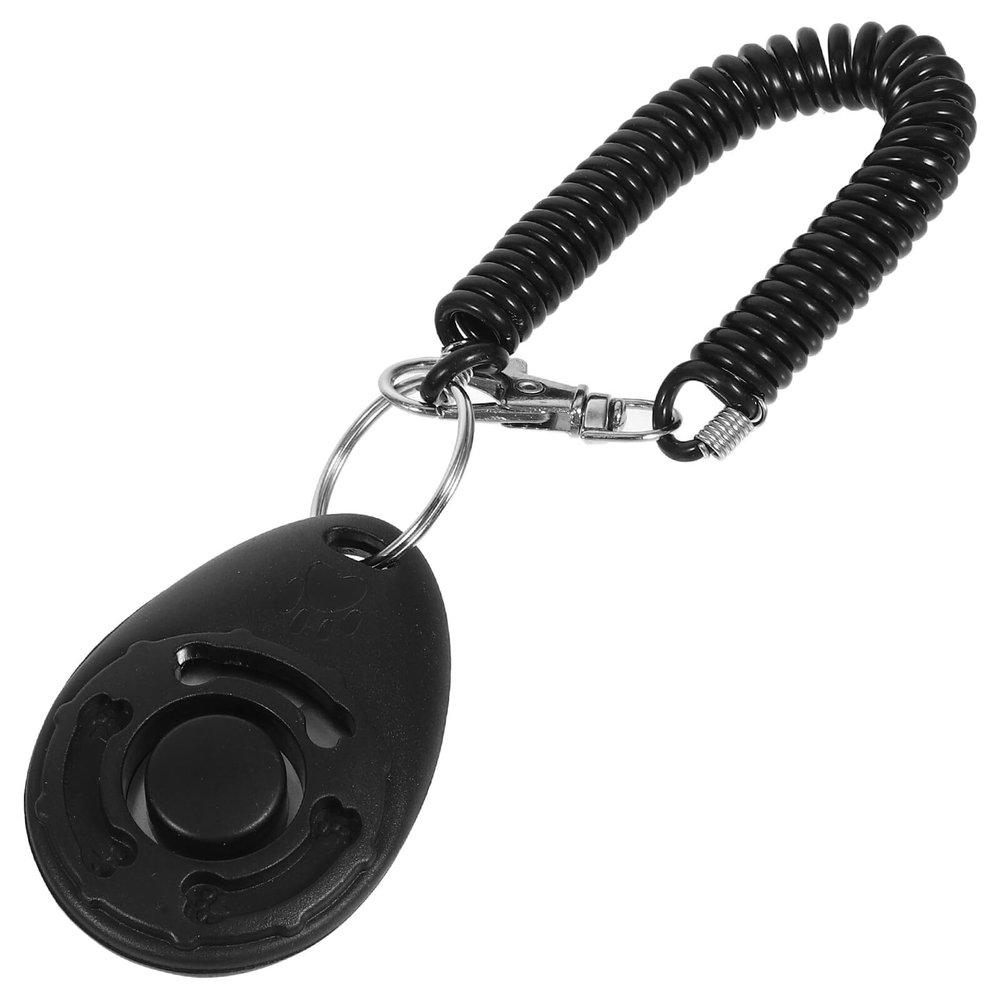 Portable Dog Training Clicker with Wrist Strap, Black