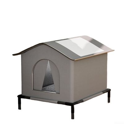 HOHOVYVY Outdoor Winterproof Cat House, Oxford Fabric with Aluminum Foil, 42 x 42 cm