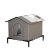 HOHOVYVY Outdoor Winterproof Cat House, Oxford Fabric with Aluminum Foil, 42 x 42 cm view 1