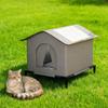 HOHOVYVY Outdoor Winterproof Cat House, Oxford Fabric with Aluminum Foil, 42 x 42 cm view 3