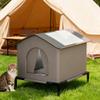 HOHOVYVY Outdoor Winterproof Cat House, Oxford Fabric with Aluminum Foil, 42 x 42 cm view 4