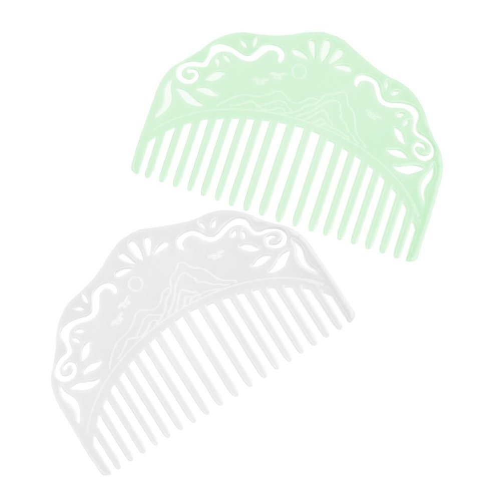 STOBAZA 2-Piece Women's Acetate Side Hair Comb, Chinese Style