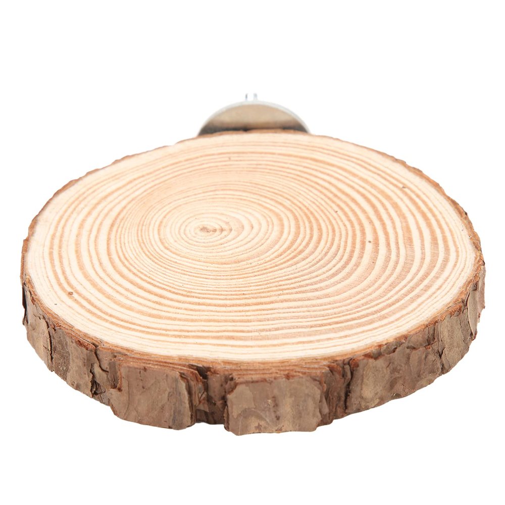 TOPINCN Round Wooden Perch Stand for Birds to Chew, Play and Exercise (8–10)