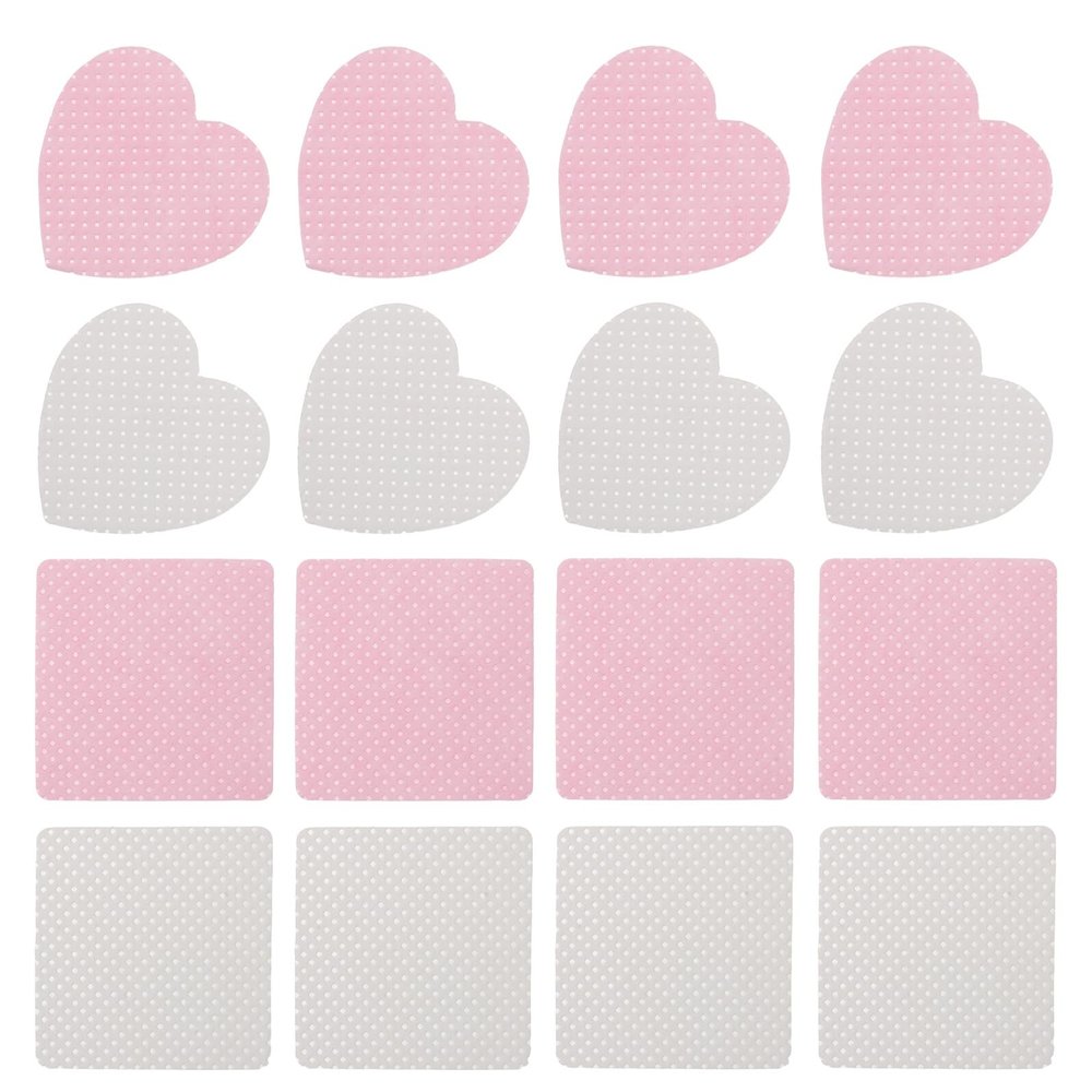 Veemoon Heart-Shaped Cotton Eyelash Cleaning Pads with Adhesive Removal, 4 Boxes