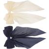 2 Large Hair Clips with Bows, Silk Ribbon, Iron, Christmas Party view 1