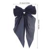2 Large Hair Clips with Bows, Silk Ribbon, Iron, Christmas Party view 2