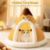 BANTASE Indoor Cat House with Removable Mat, Foldable Cave Bed view 2