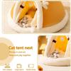 BANTASE Indoor Cat House with Removable Mat, Foldable Cave Bed view 4