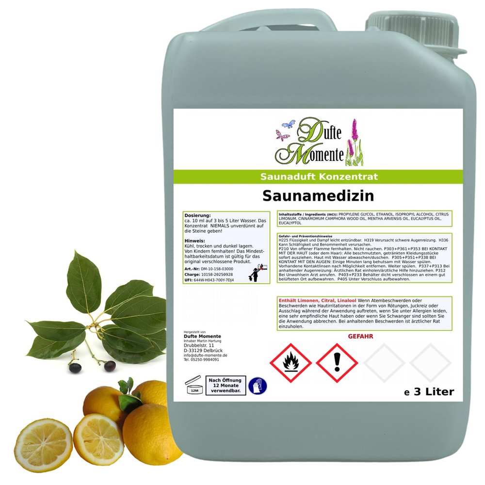 Dufte Momente Lemongrass Sauna Infusion Concentrate, 3 L