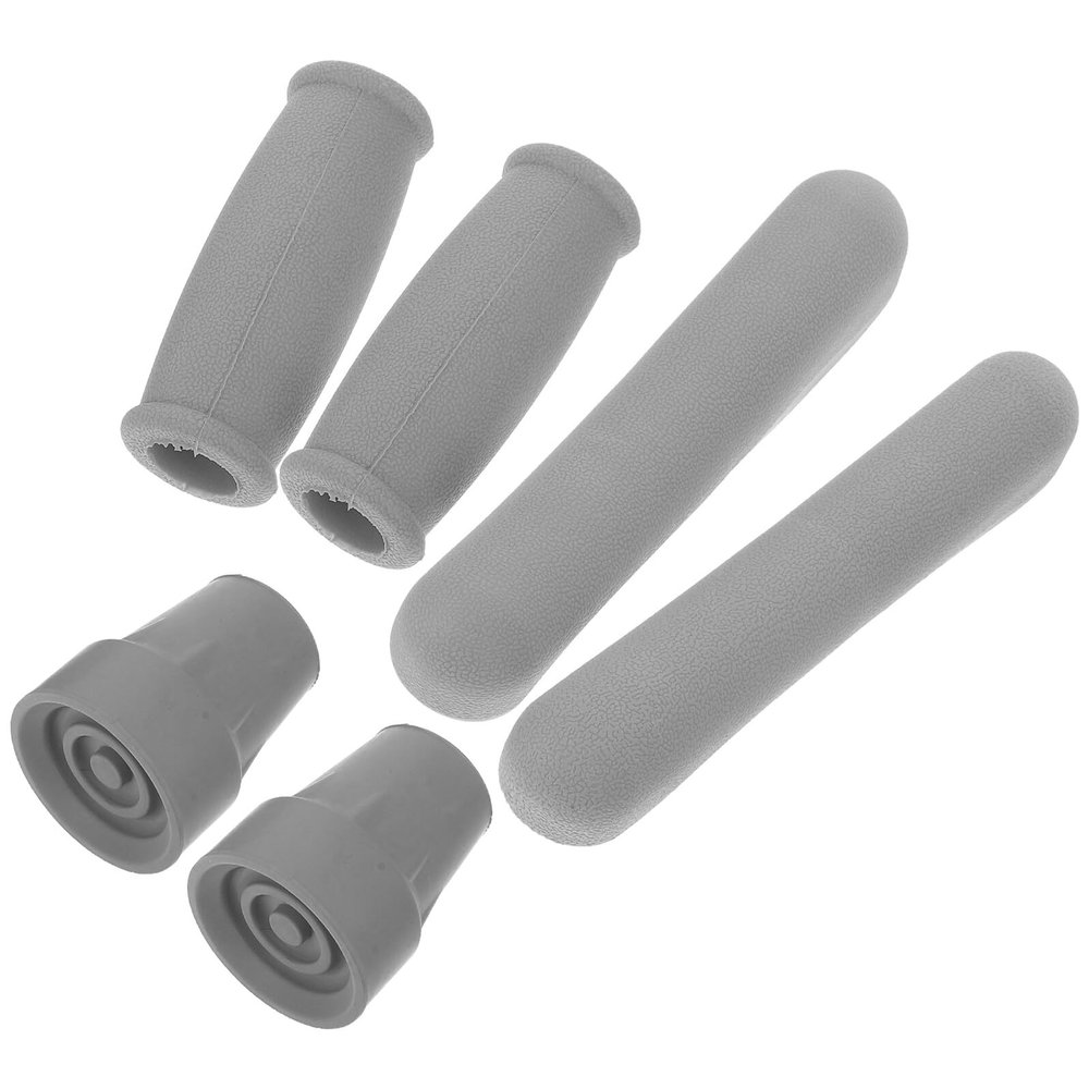 ibasenice 6-Piece Crutch Accessory Set with Non-Slip Rubber Pads and Padded Underarm and Handle Grips