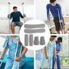 ibasenice 6-Piece Crutch Accessory Set with Non-Slip Rubber Pads and Padded Underarm and Handle Grips view 3