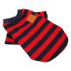 Yctze Cute Striped Pullover T-Shirt for Dogs, Soft, Comfortable, Breathable Two-Leg Pet Clothing in Red and Blue, for Stylish Dogs and Cats (L) view 1