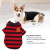 Yctze Cute Striped Pullover T-Shirt for Dogs, Soft, Comfortable, Breathable Two-Leg Pet Clothing in Red and Blue, for Stylish Dogs and Cats (L) view 4