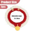 JchEnye 2-Pack Soft Knitted Cat Collars, Red & Blue, Size M for 3–5 kg view 2
