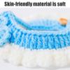 JchEnye 2-Pack Soft Knitted Cat Collars, Red & Blue, Size M for 3–5 kg view 3