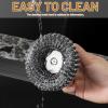 Steel Wool Sponge Pot Scrubber Set with Handle, Stainless Steel Wire, for Pots, Pans, Grills & Sinks (A×8) view 3