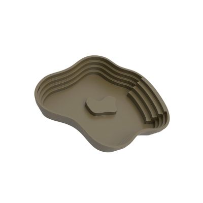 Qcbuegof Extra-Wide Pet Bath with Bowls, Safe ABS Turtle Pond with Ramp