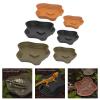 Qcbuegof Extra-Wide Pet Bath with Bowls, Safe ABS Turtle Pond with Ramp view 2