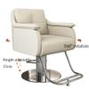 Hydraulic Barber Chair, 360° Swivel, Adjustable, with Footrest, Brown view 4
