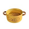 Round Ceramic Instant Noodle Bowl with Cartoon Three-Puppy Design view 1