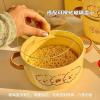 Round Ceramic Instant Noodle Bowl with Cartoon Three-Puppy Design view 4