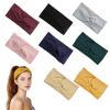 Women's Headbands, 8-Pack, Wide Elastic Boho Knit Design view 1