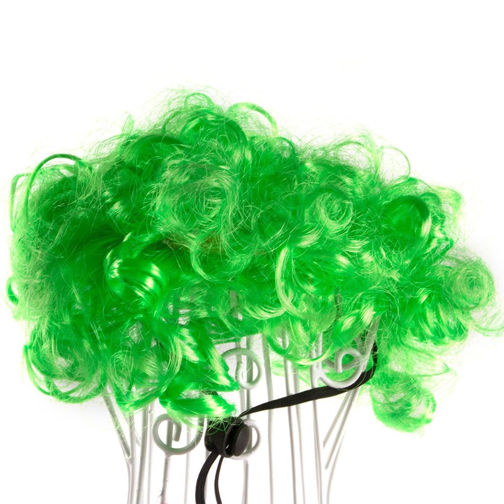 Funny Cat Dog Green Curly Wig Costume