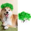 Funny Cat Dog Green Curly Wig Costume view 2