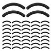 FOMIYES 100-Piece Silicone Eyelash Curler Refill Pads, Soft Black Inserts view 1