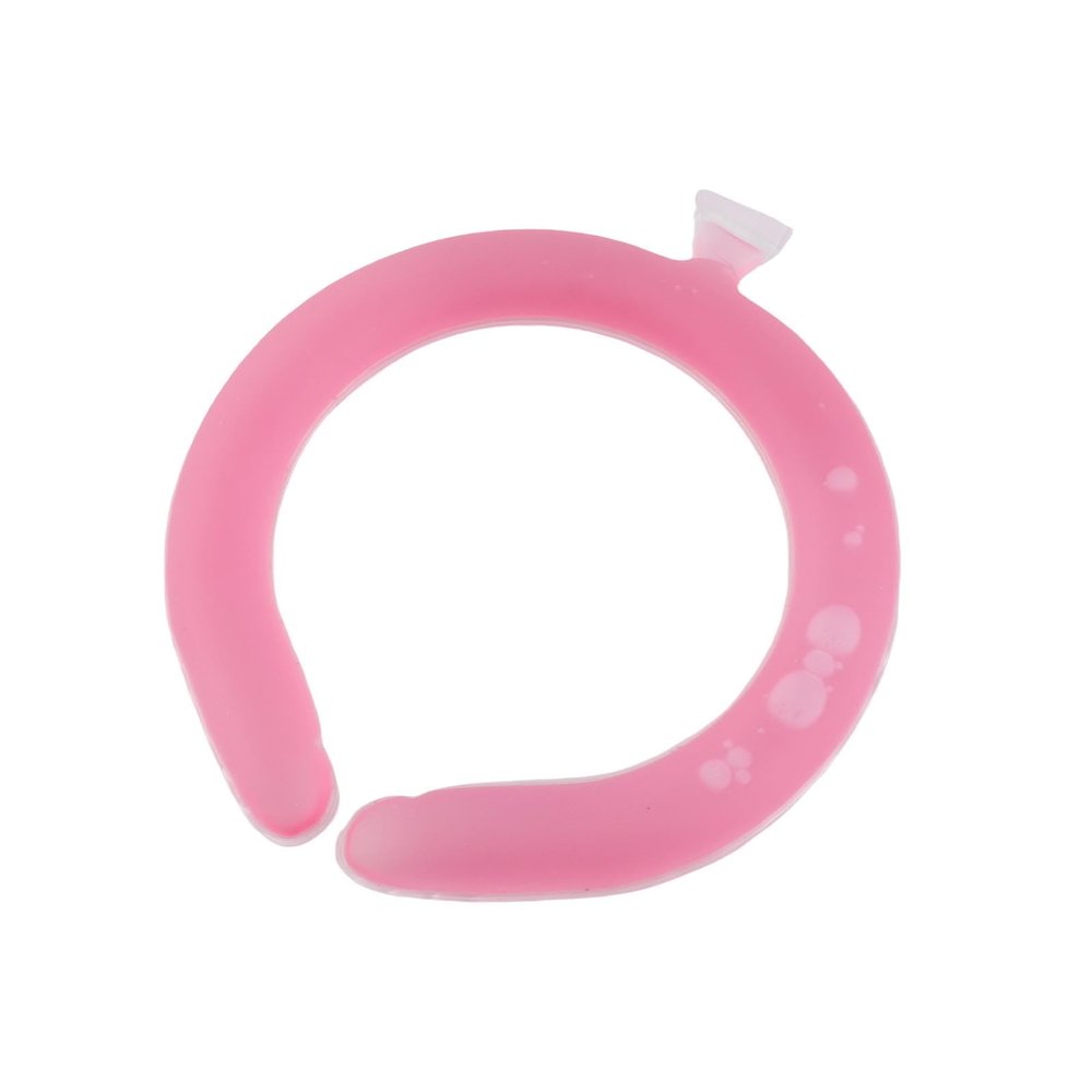 Kavolet Neck Cooling Tube, Quick-Relief Ice Rings for Hot Summer Temperatures, Outdoor Sports for Men and Women, PVC (Pink)
