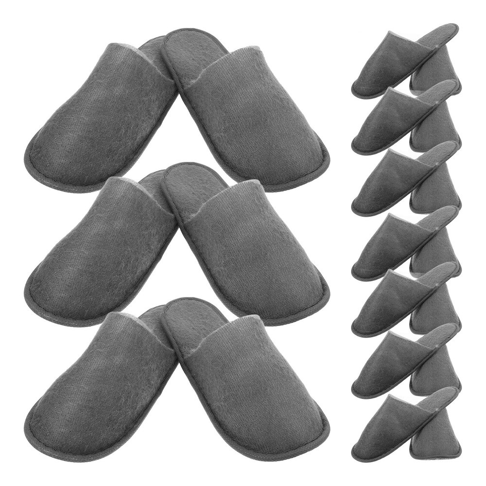 TOPBATHY Brushed Cloth Disposable Slippers, 10 Pairs for Guests at Home