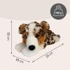 Habibi Plush Heatable Stuffed Animal, Australian Shepherd, Millet-Filled view 2