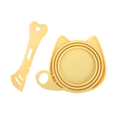 xowwyue Can Lid with Spoon, Flexible Silicone Cover and Spatula