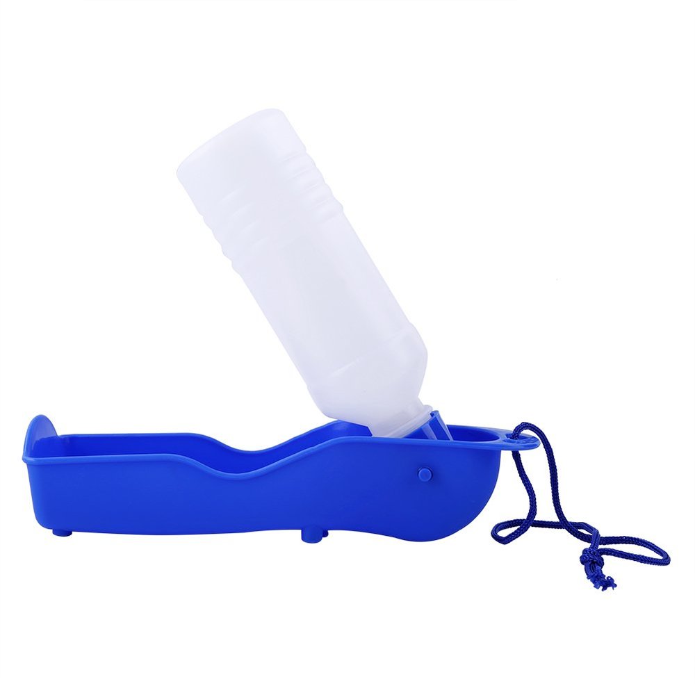 Phefop Portable Travel Water Bottle for Pets, Leakproof, 250 ml and 500 ml, for Dogs and Cats, Blue #02