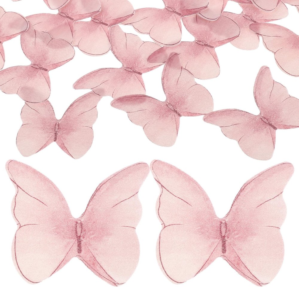 TOPBATHY 48-Piece Paper Butterfly Cupcake Toppers for Cake Decoration, Birthday Parties, and Celebrations