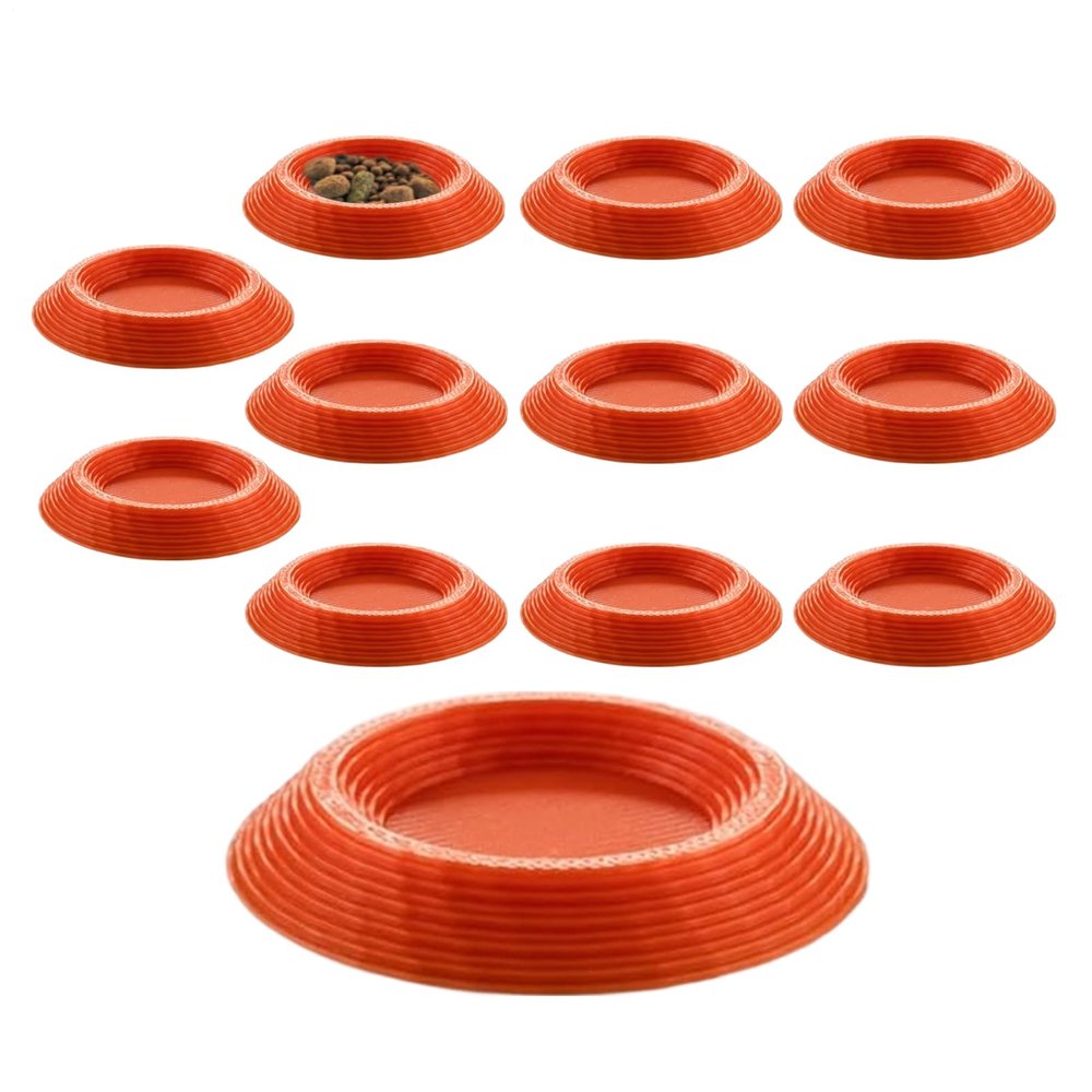 Roach Feeding Station, 12-Piece Set, Non-Slip Bowls for Cages