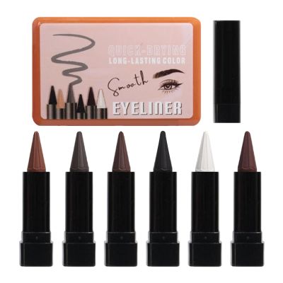 6-Color Natural Long-Lasting Highlighter Eyeliner Pencils