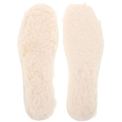 Healvian Faux Fur Winter Insoles, Thick and Padded, Beige