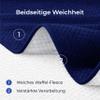 Dreamzie Waterproof Dog Blanket, 80 x 100 cm, Reversible Sherpa Fleece, Navy Blue view 3