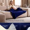 Dreamzie Waterproof Dog Blanket, 80 x 100 cm, Reversible Sherpa Fleece, Navy Blue view 4