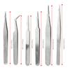 Yctze 6-Piece Anti-Static Stainless Steel Tweezers Set, ESD Tweezers for Electronics Repair, Fine, Curved, and Superfine Tips view 2