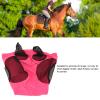 Cryfokt Horse Mesh Fly Mask with Ear Protection, Breathable Face Cover, Rose Red view 4