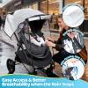 Orzbow Stroller Rain Cover with Roll-Up Front, Black view 2