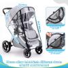 Orzbow Stroller Rain Cover with Roll-Up Front, Black view 3