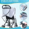 Orzbow Stroller Rain Cover with Roll-Up Front, Black view 4